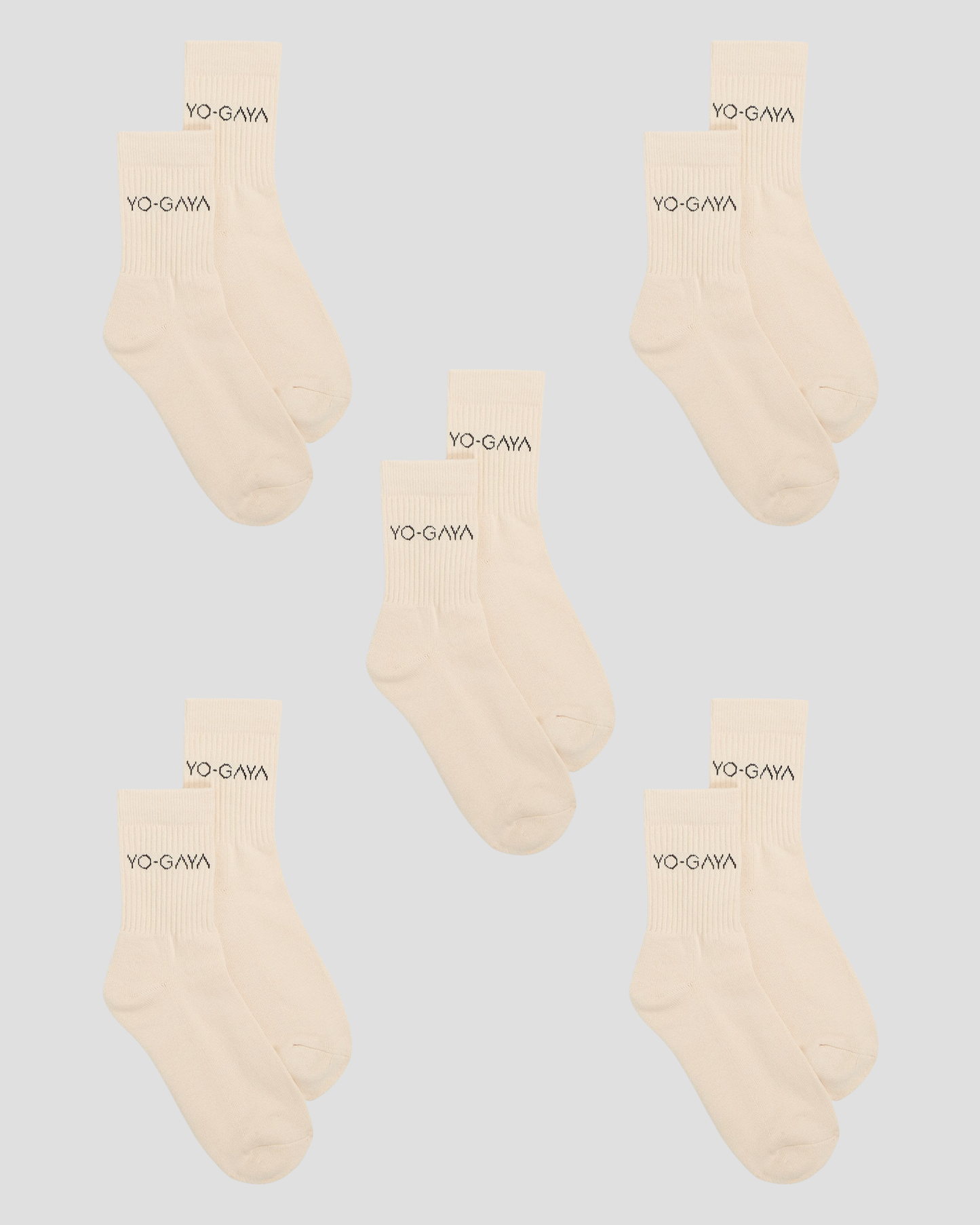 Socks - 5 Pack - Beige