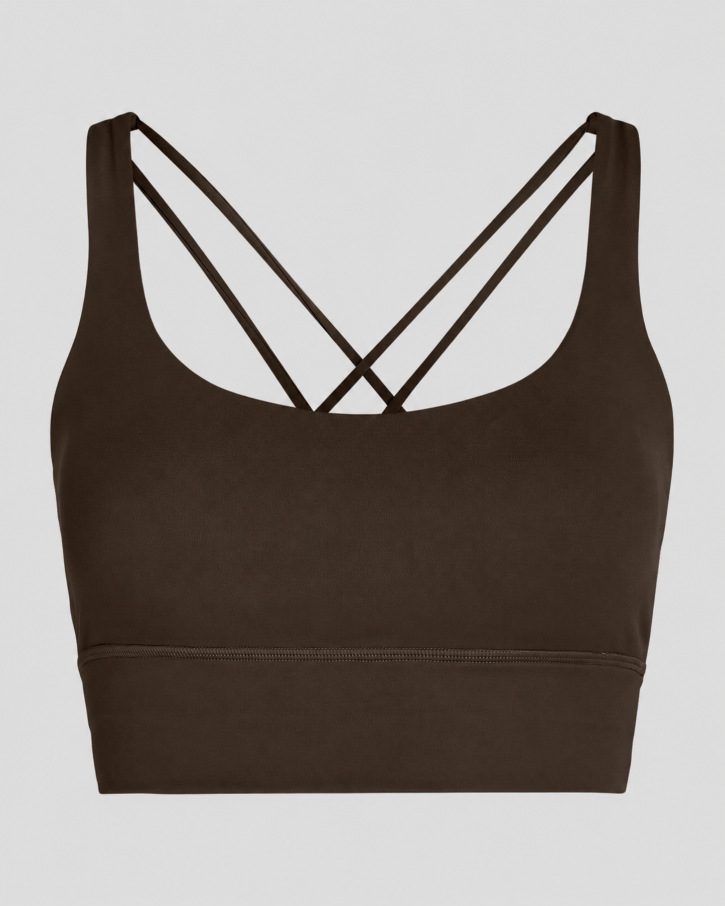 Cross Back Bra - Coffee Bean