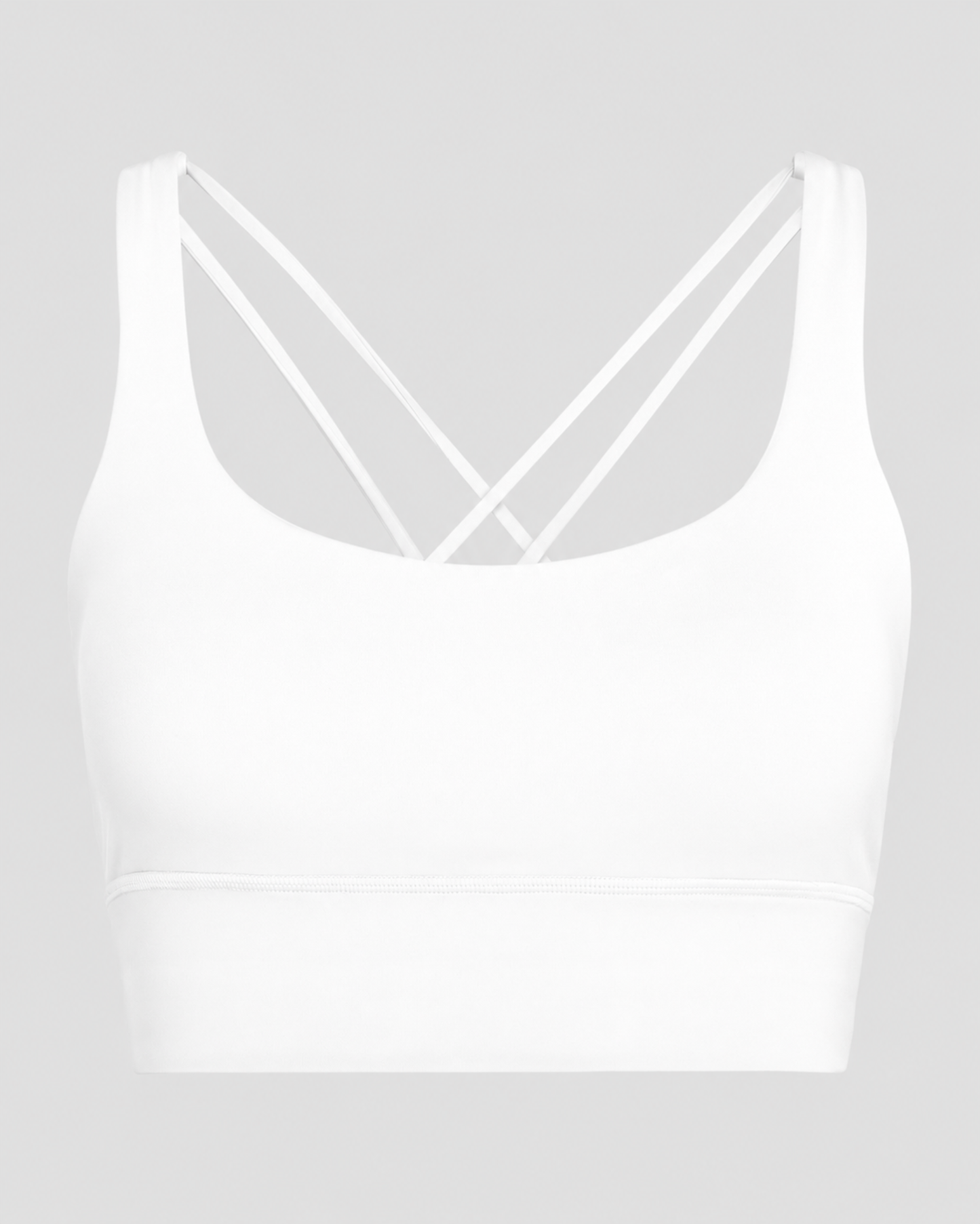 Cross Back Bra - White