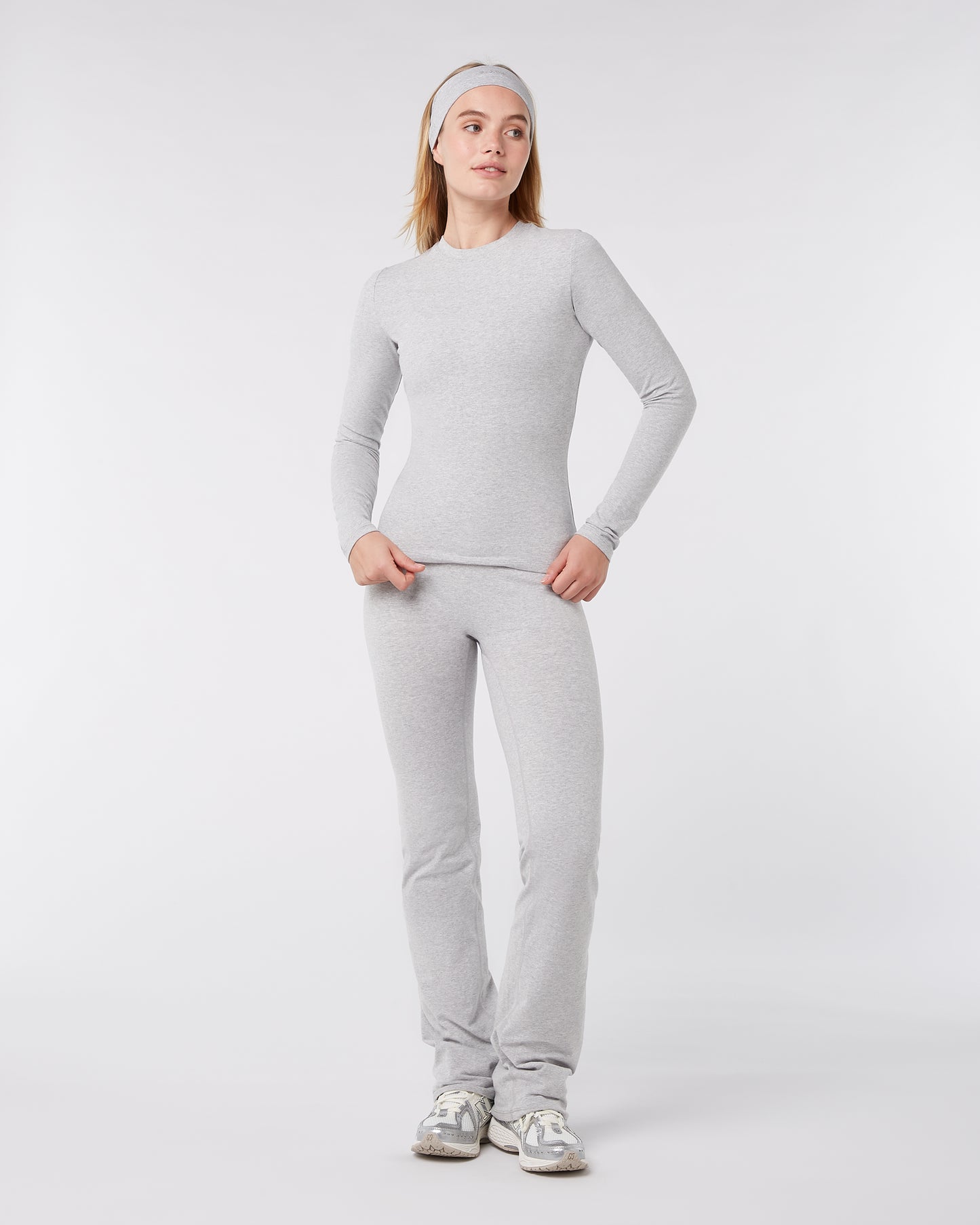 Lounge Long Sleeve Top - Grey Melange