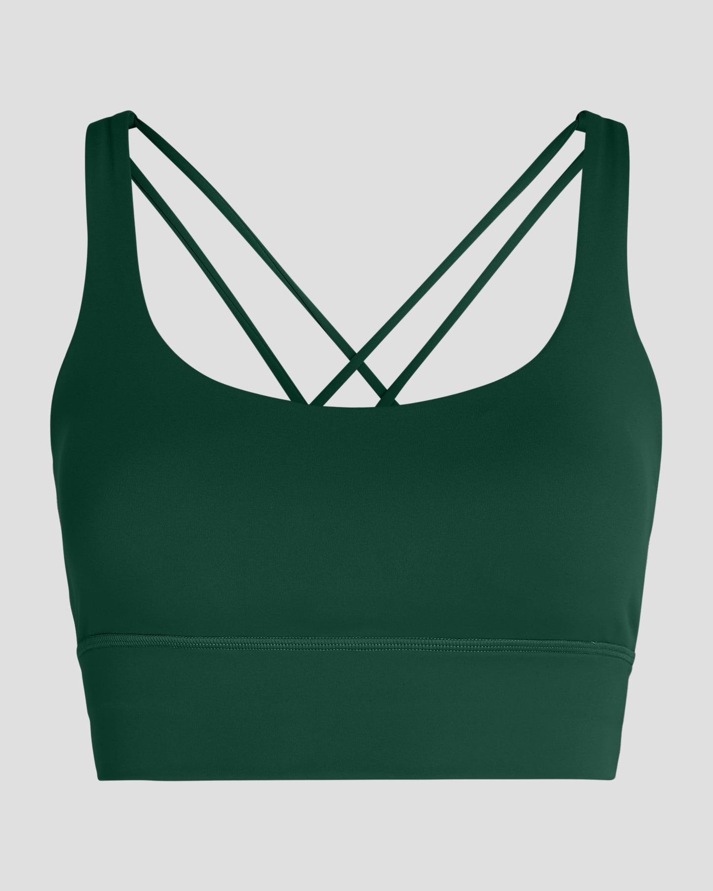 Cross Back Bra - Jungle Green