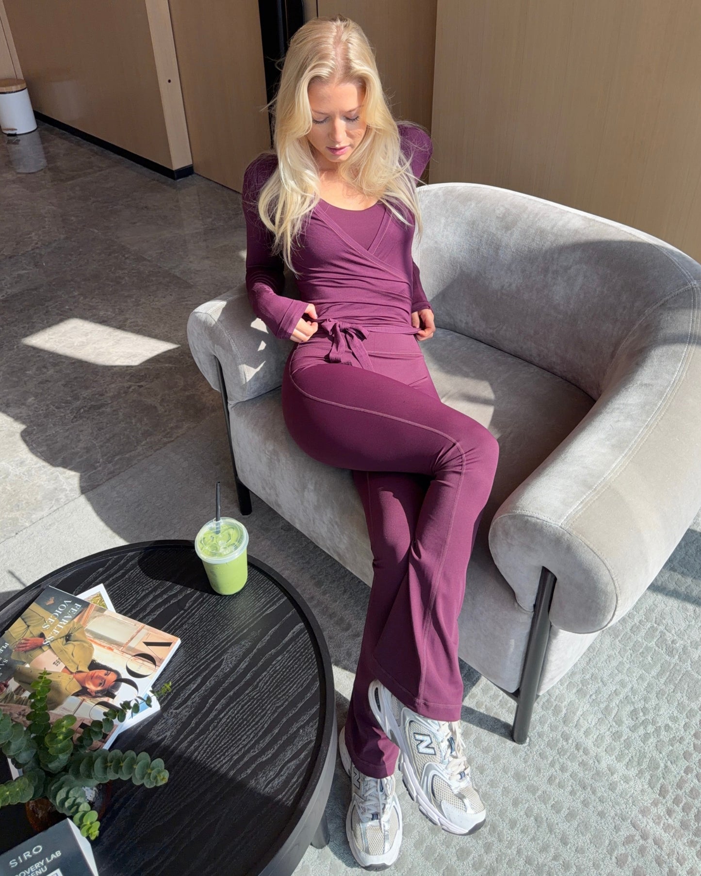 Flared Legging - Midnight Red