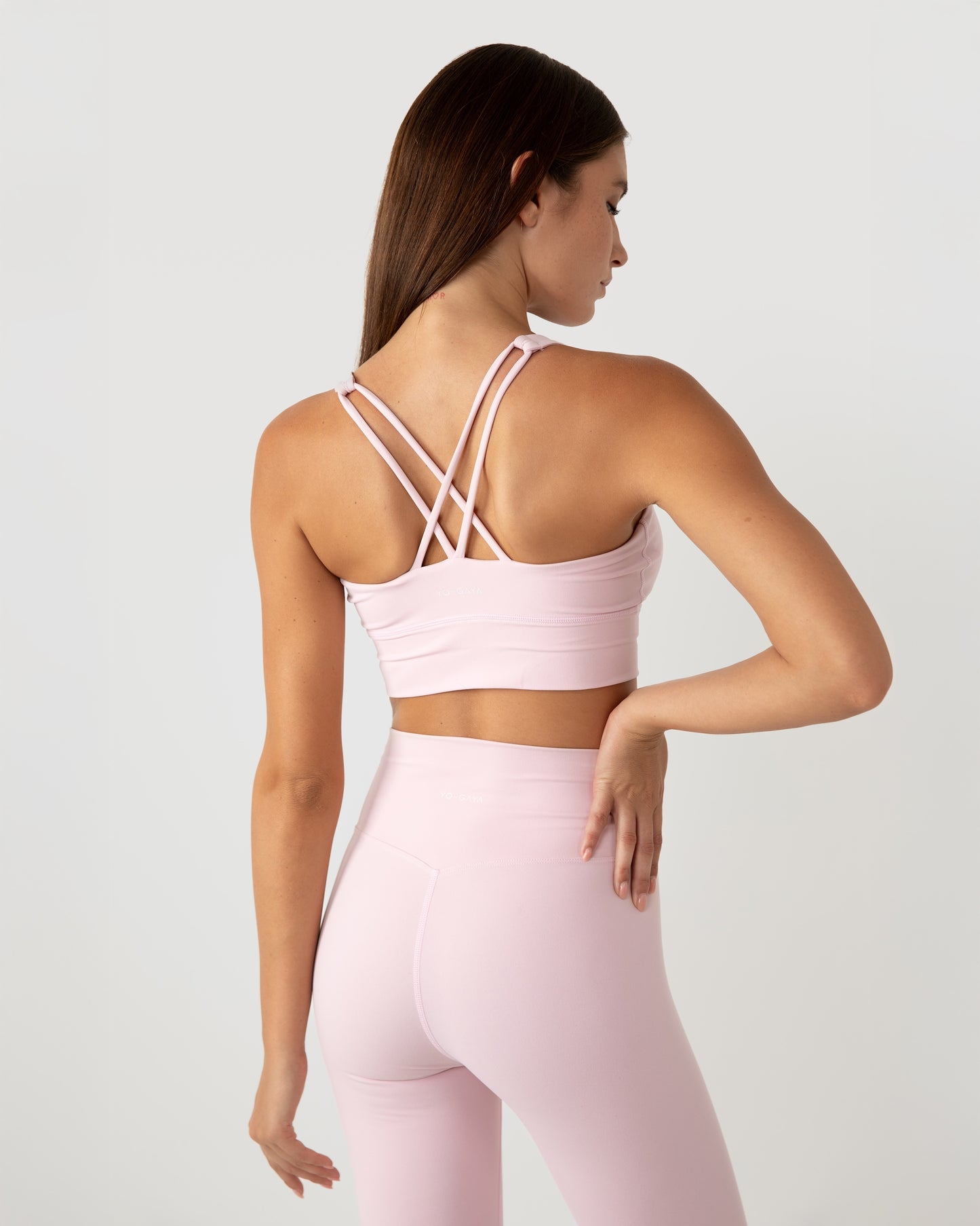 Cross Back Bra - Blossom Pink