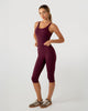 Capri Legging - Midnight Red