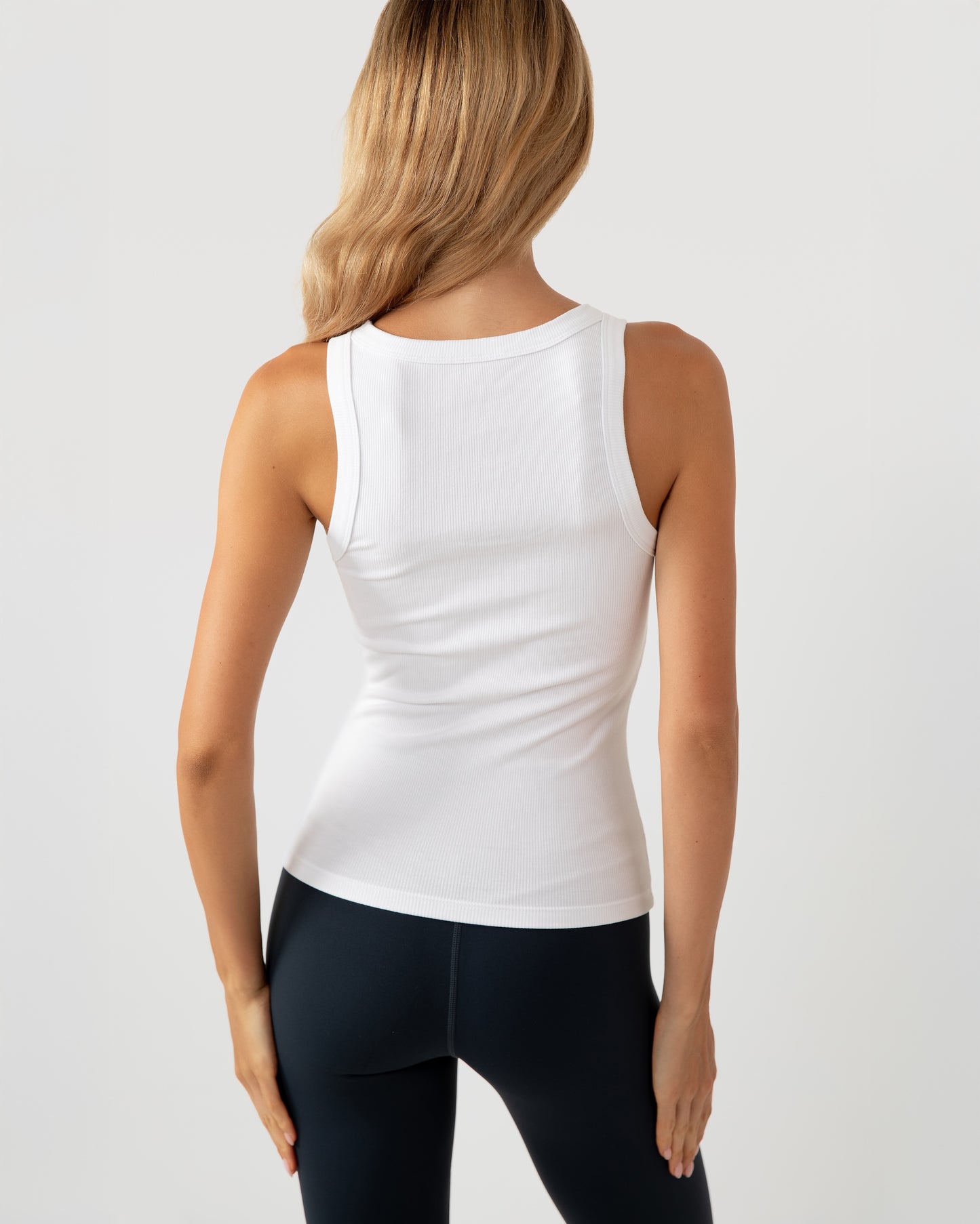 Ribbed Tank Top - White